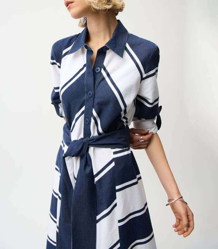 Joseph Ribkoff】カジュアルストライプマキシドレス☆IT261936 | WEAR