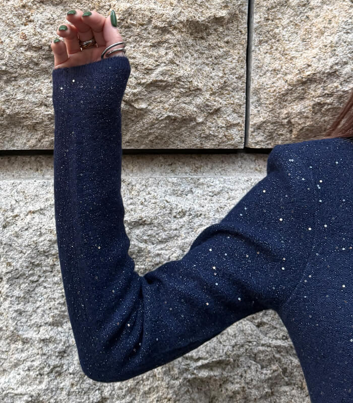 【GAUDI】タートルネックラメニットワンピース★IT521FD13011