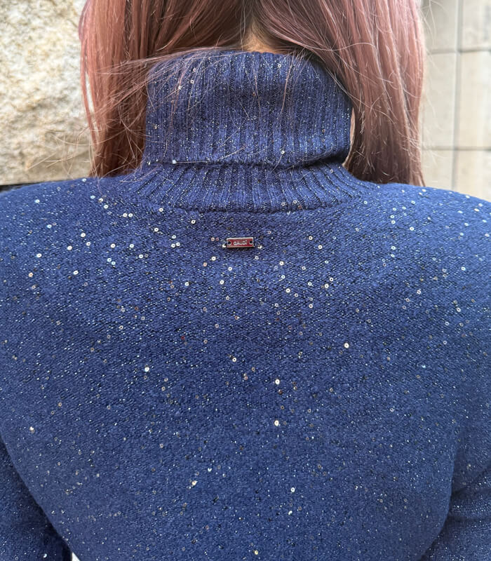 【GAUDI】タートルネックラメニットワンピース★IT521FD13011