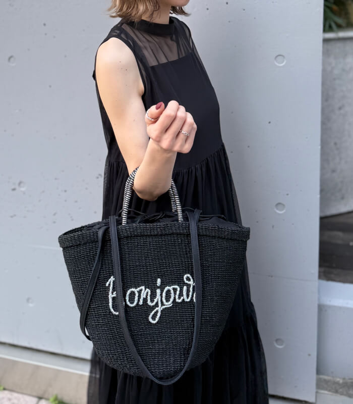 a-jolie カゴバッグ　トートバッグ　ボンジュール a-jolie カゴバッグ トートバッグ ボンジュール - メルカリ