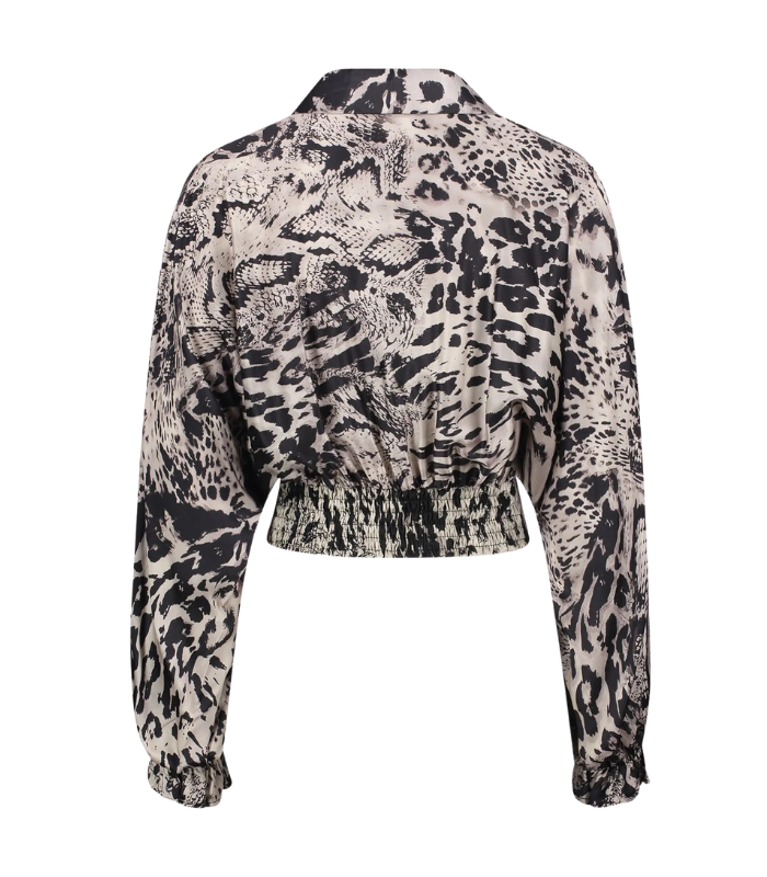 【GAUDI】アニマル柄フェミニンショート丈ブラウス★IT521FD45028