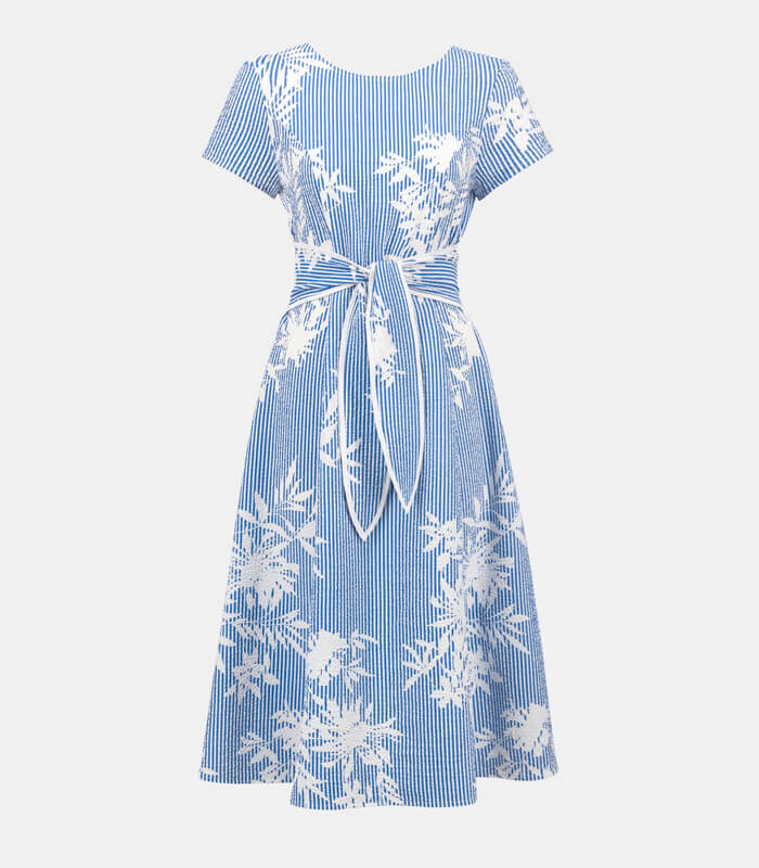 【10%OFF】RoujeParis花びら柄ラップドレスサイズ36 Joseph Ribkoff】花柄フィット＆フレアドレス☆IT262191 | WEAR