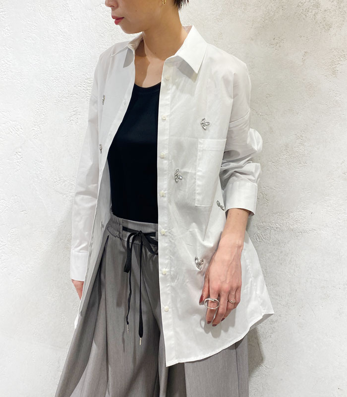 【SALE】【Rinascimento】ビジューデザインシャツ●☆RIN117719