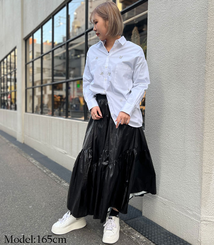 【SALE】【Rinascimento】ビジューデザインシャツ●☆RIN117719