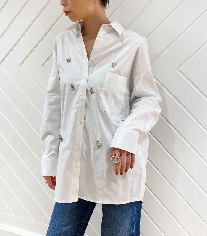【SALE】【Rinascimento】ビジューデザインシャツ●☆RIN117719