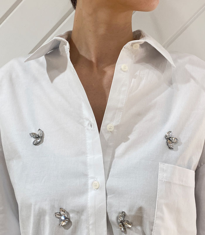 【SALE】【Rinascimento】ビジューデザインシャツ●☆RIN117719