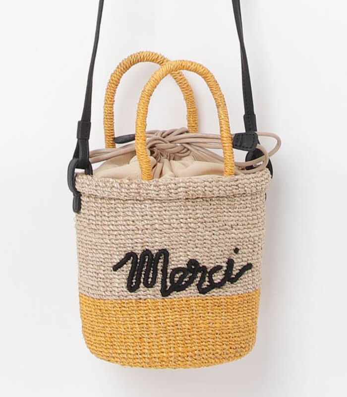 【a-jolie】メッセージロゴカゴバッグ(MERCI)★☆SIM25-SS04