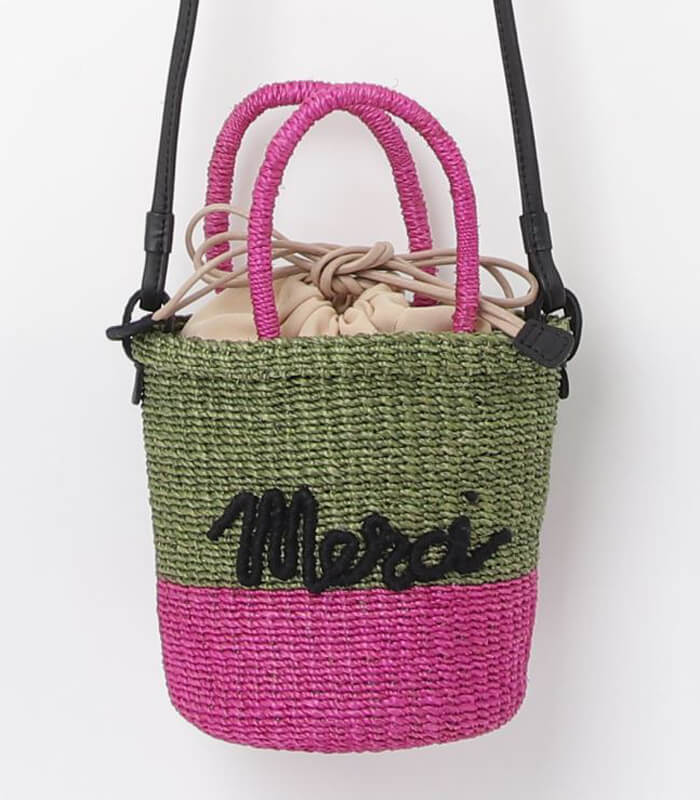 【a-jolie】メッセージロゴカゴバッグ(MERCI)★☆SIM25-SS04