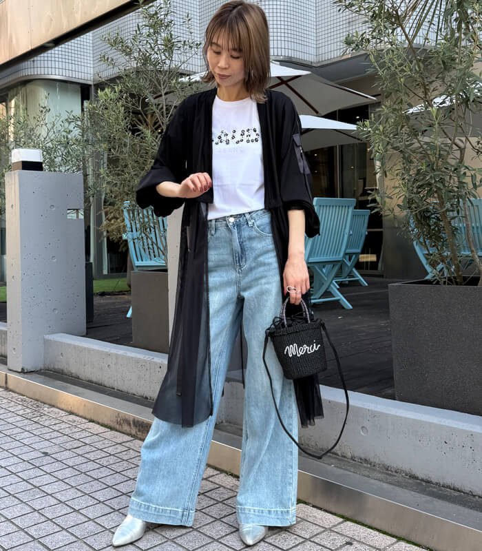 【a-jolie】メッセージロゴカゴバッグ(MERCI)★☆SIM25-SS04