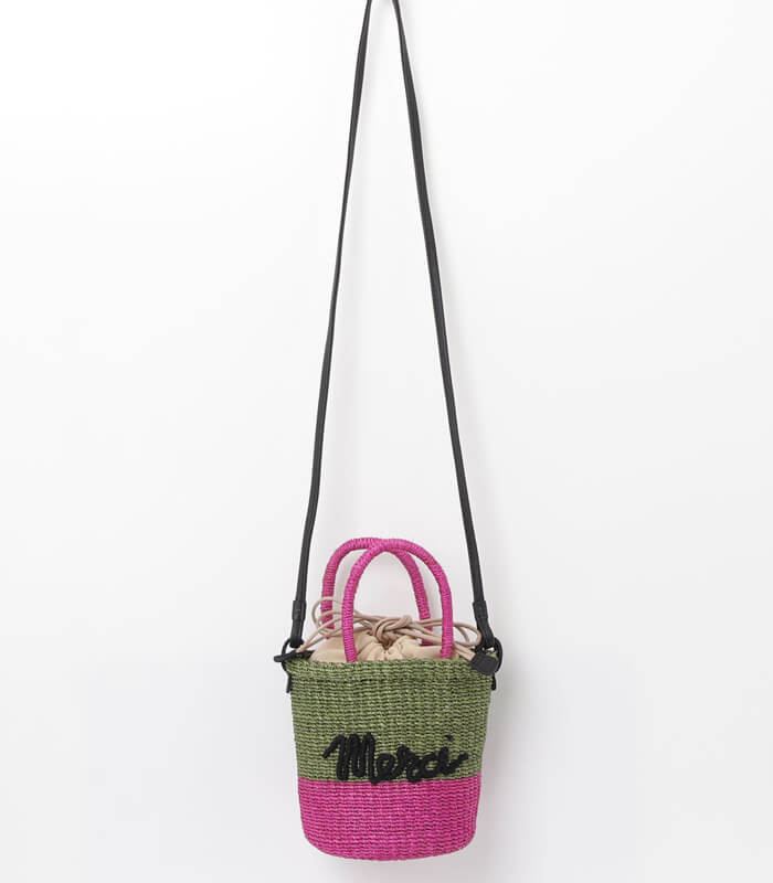 【a-jolie】メッセージロゴカゴバッグ(MERCI)★☆SIM25-SS04