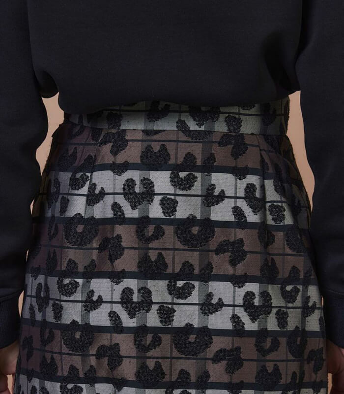 【DOUBLE STANDARD CLOTHING 】ヒョウ柄ボーダースカート★☆0202-450-253