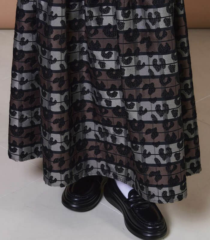 【DOUBLE STANDARD CLOTHING 】ヒョウ柄ボーダースカート★☆0202-450-253