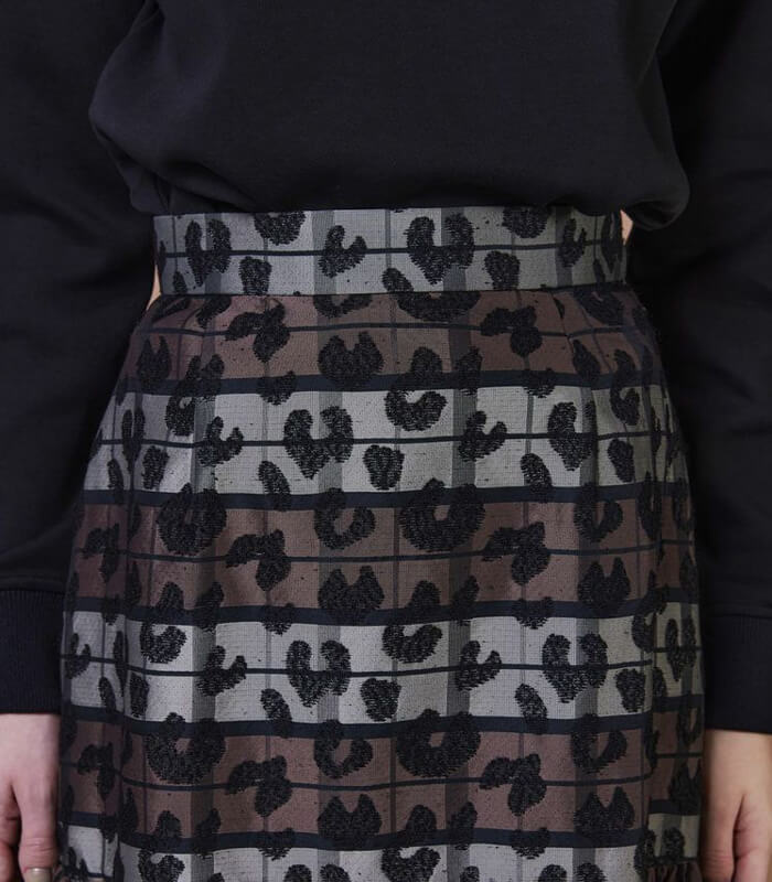 【DOUBLE STANDARD CLOTHING 】ヒョウ柄ボーダースカート★☆0202-450-253