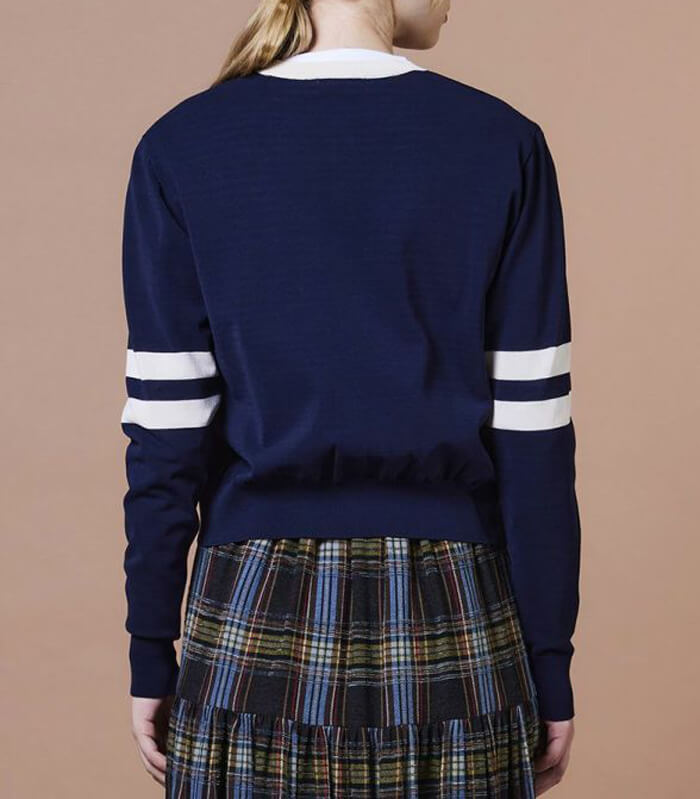 【DOUBLE STANDARD CLOTHING 】コイルヤーン ベアロゴカーディガン★0209-470-253