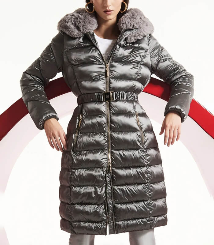 【GAUDI】ファーカラーポイントナイロンパファーコート★☆IT521BD35004