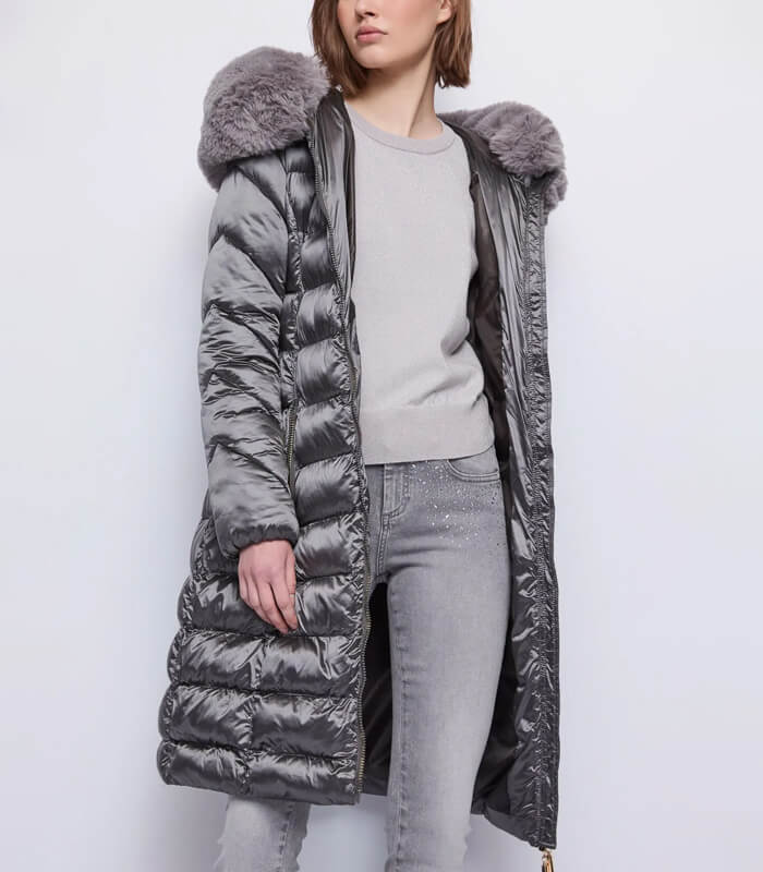 【GAUDI】ファーカラーポイントナイロンパファーコート★☆IT521BD35004