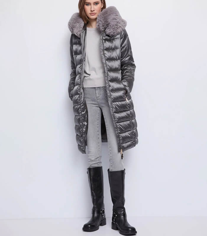 【GAUDI】ファーカラーポイントナイロンパファーコート★☆IT521BD35004