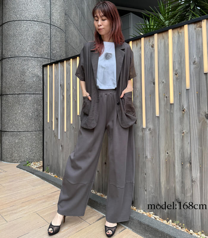 【SALE】【DESERT ROSE】シアーナチュラル半袖テーラードジャケット▼☆DSJK-1