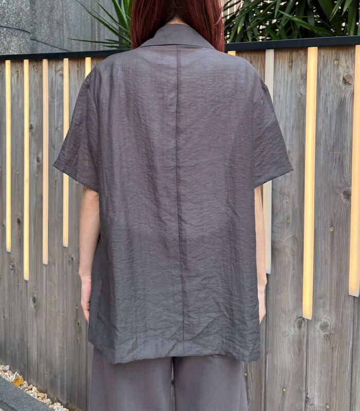 【SALE】【DESERT ROSE】シアーナチュラル半袖テーラードジャケット▼☆DSJK-1