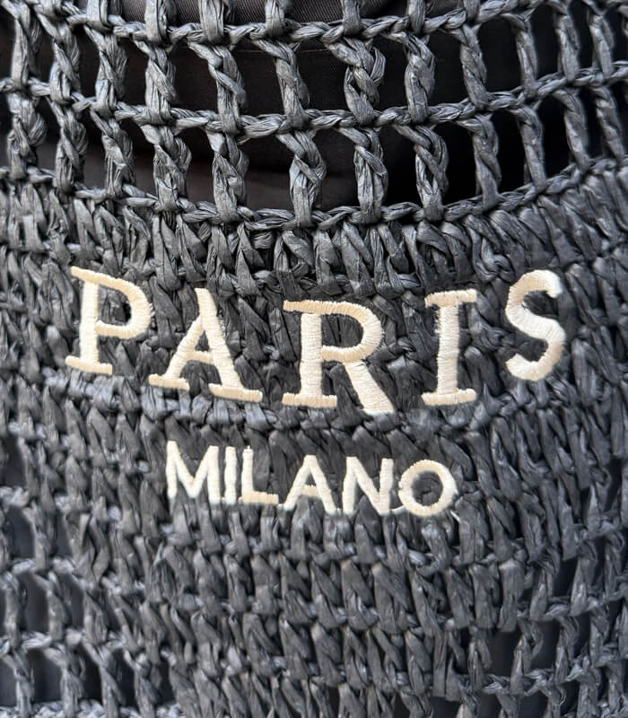 PARIS MILANO レター刺繍 クロシェニット メッシュ トートバッグ PARIS MILANO】メッシュトートバッグNAM-07002 | BAG | DESERT ROSE