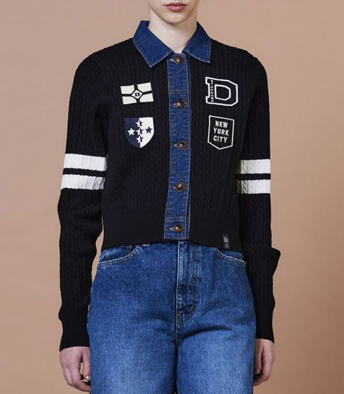 【DOUBLE STANDARD CLOTHING 】ドッキングデニムニット★☆0209-540-253