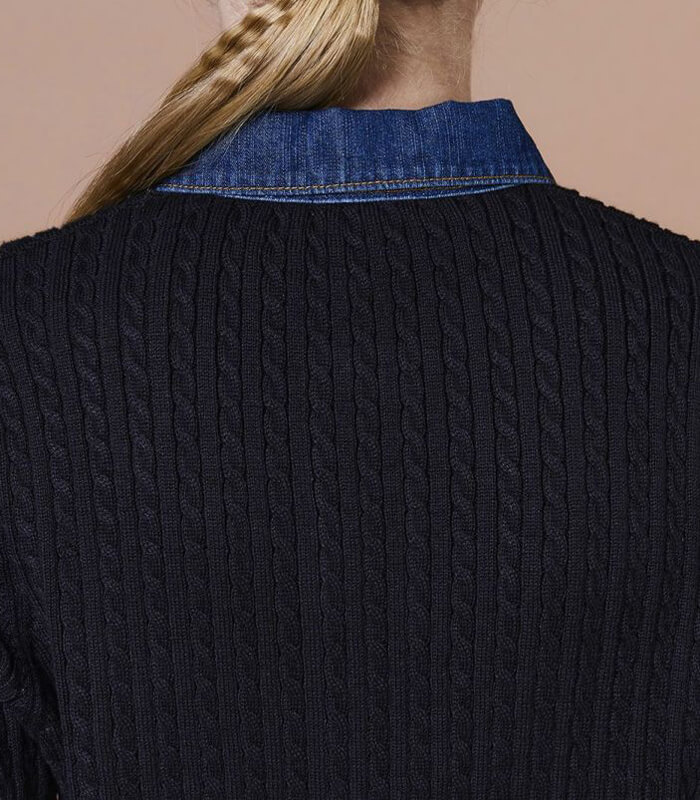 【DOUBLE STANDARD CLOTHING 】ドッキングデニムニット★☆0209-540-253