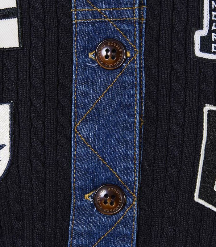 【DOUBLE STANDARD CLOTHING 】ドッキングデニムニット★☆0209-540-253