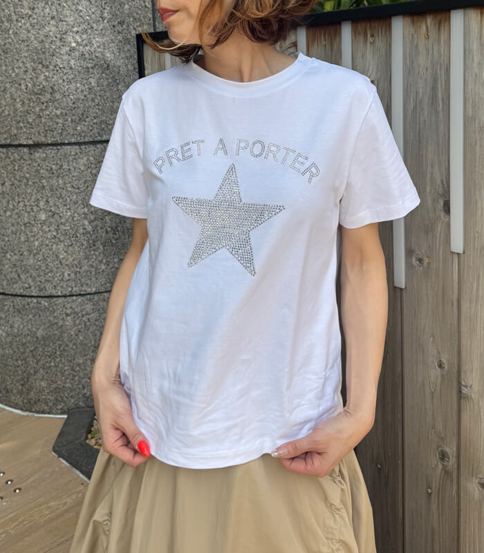 【FLY GIRL】ラインストーンスターTシャツ★IT11000-25