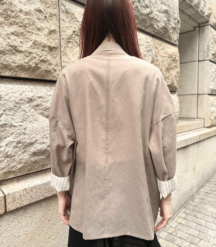LUGIVA】麻ライク合繊ダブルテーラードジャケット☆202698 | WEAR