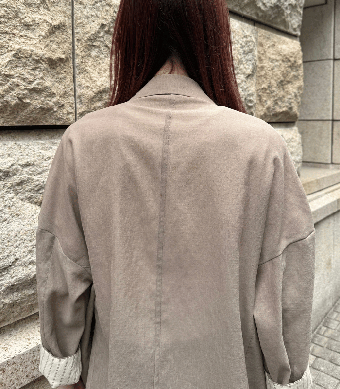 LUGIVA】麻ライク合繊ダブルテーラードジャケット☆202698 | WEAR