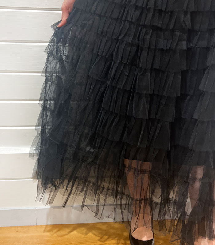 チュールフリルスカート★☆TSK-129-A チュールフリルスカートTSK-129▽