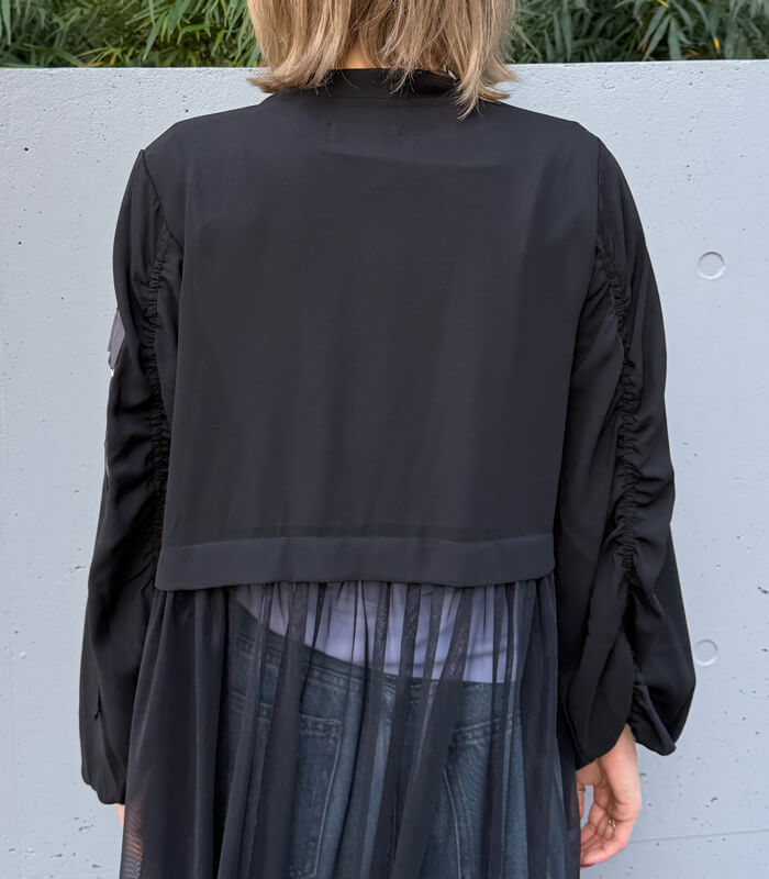 【GALENA】チュール切替ロングカーディガン★☆70050-3119