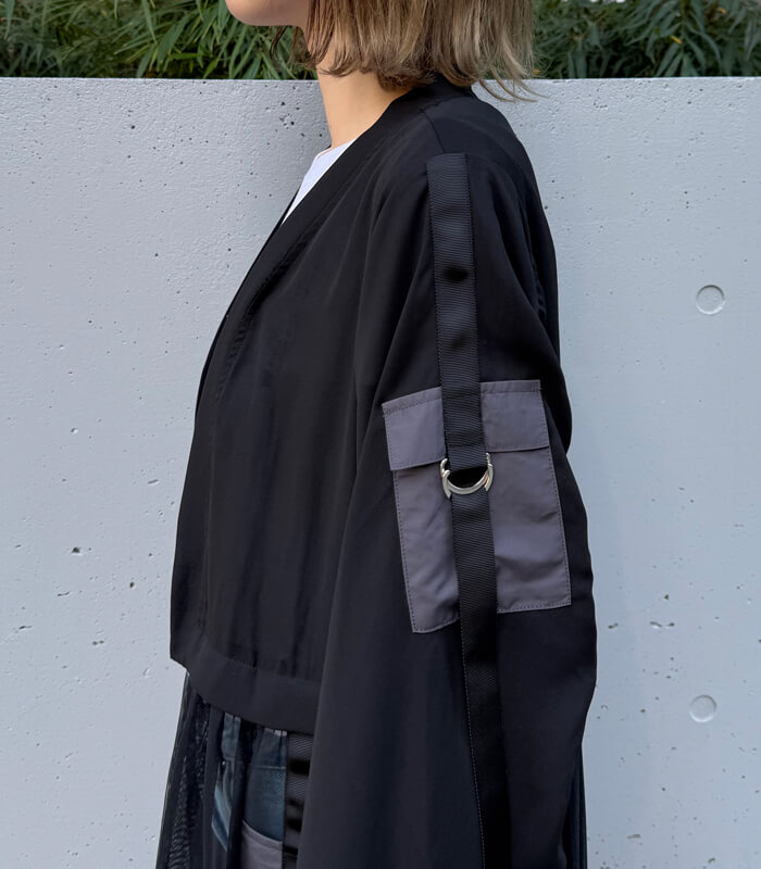 【GALENA】チュール切替ロングカーディガン★☆70050-3119