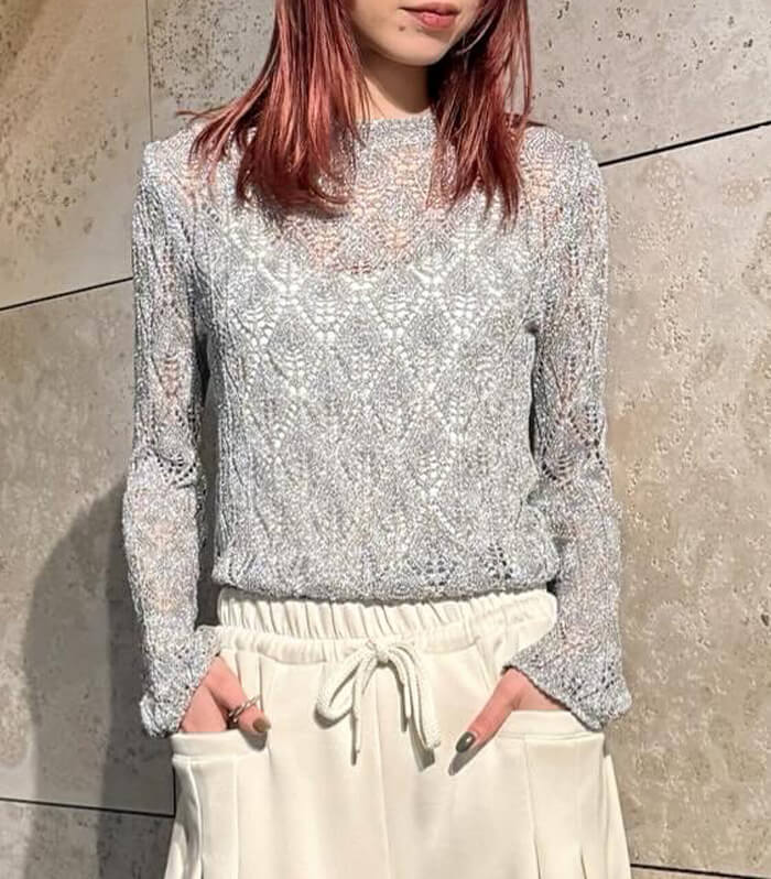 【RINASCIMENTO】ルレックスオープンニットトップ★☆ITRIN12203