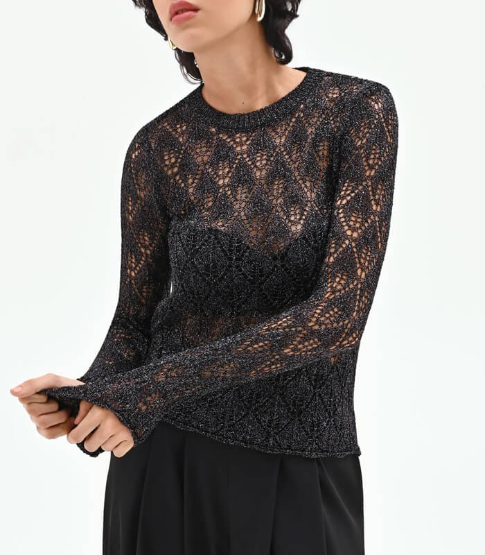 【RINASCIMENTO】ルレックスオープンニットトップ★☆ITRIN12203