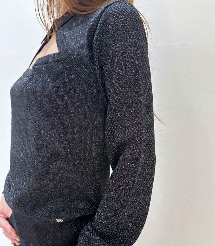 【SALE】【GAUDI】ポロカラーレックスヤーンニット●IT521BD53053