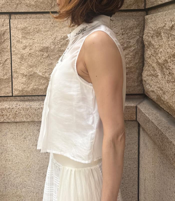 【SALE】【GAUDI】ビジューポイントノースリシャツ■IT611FD45041
