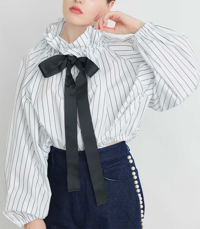 【PICCIN】ピンストライプザビエルブラウス★☆165000