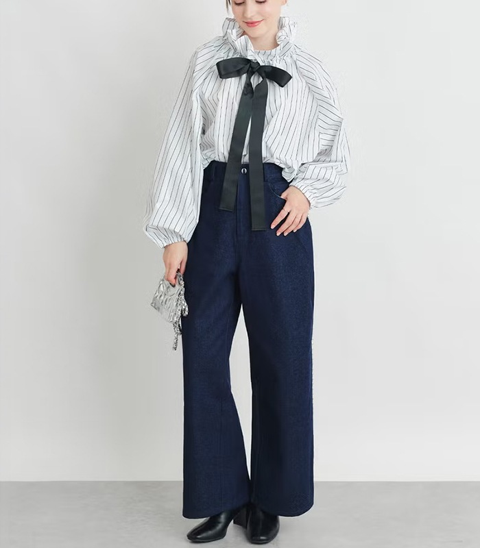 【PICCIN】ピンストライプザビエルブラウス★☆165000