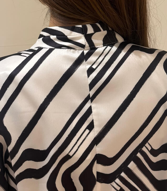 【RINASCIMENTO】幾何学柄ベルト付きカシュクールワンピース★☆ITRIN127842