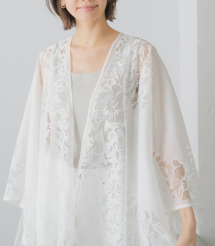 GALENA】レースポンチョカーディガン70060-3121 | WEAR,アウター