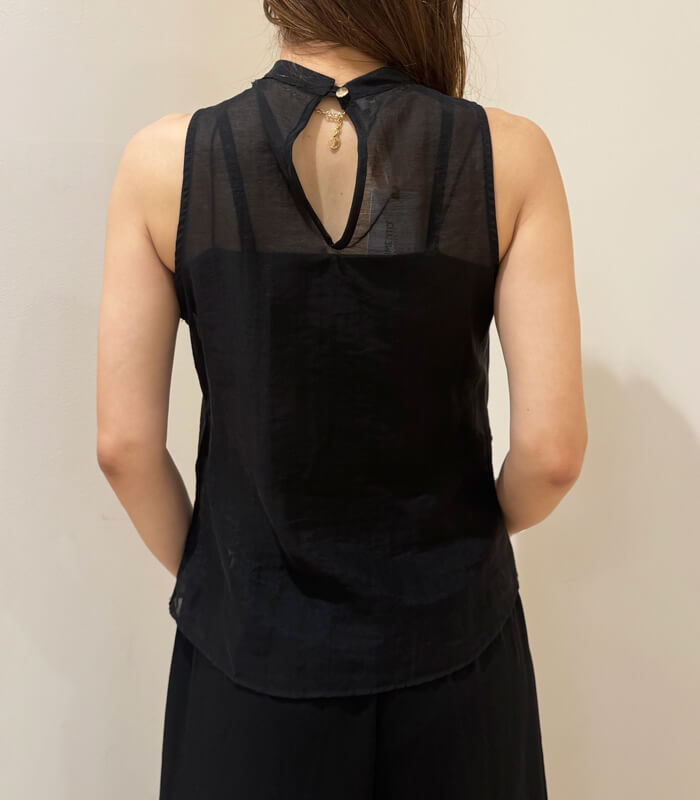 【SALE】【RINASCIMENTO】ネックビジューポイントフリルノースリTOPS▼ITRIN20349