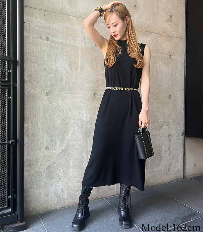 【SALE】【DESERT ROSE】ノースリーブニットワンピース●TOP-64