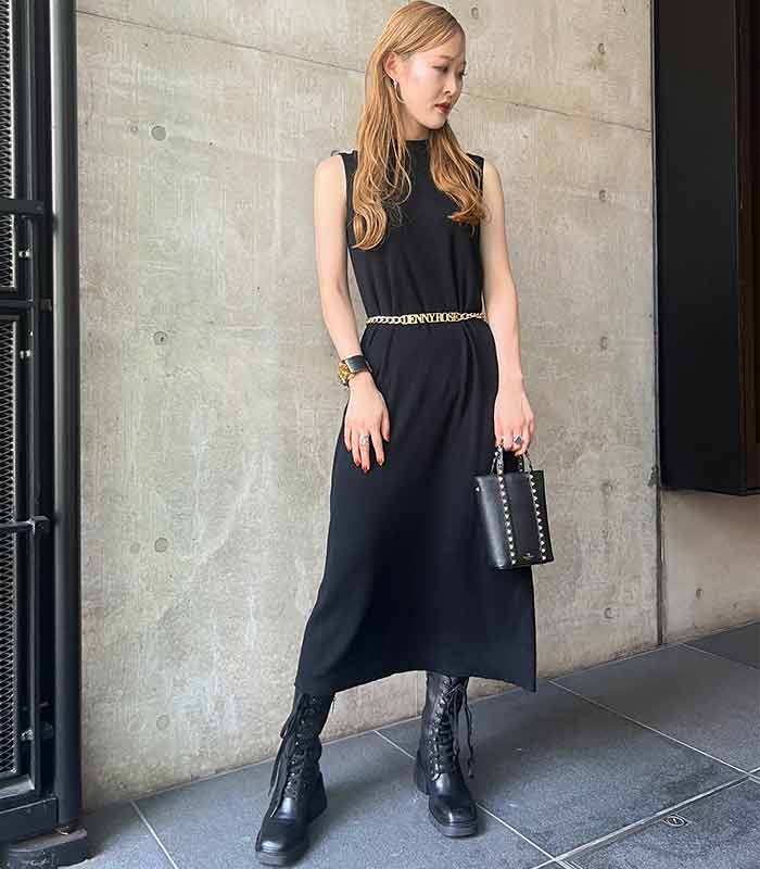 【SALE】【DESERT ROSE】ノースリーブニットワンピース●TOP-64