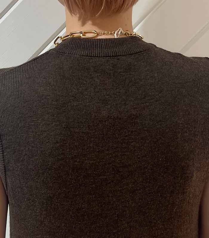 【SALE】【DESERT ROSE】ノースリーブニットワンピース●TOP-64