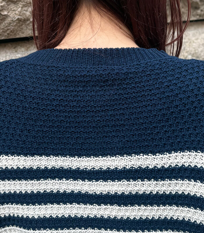 【SALE】【RINASCIMENTO】裏編みナヴァルボーダーニットTOPS■ITRIN12200