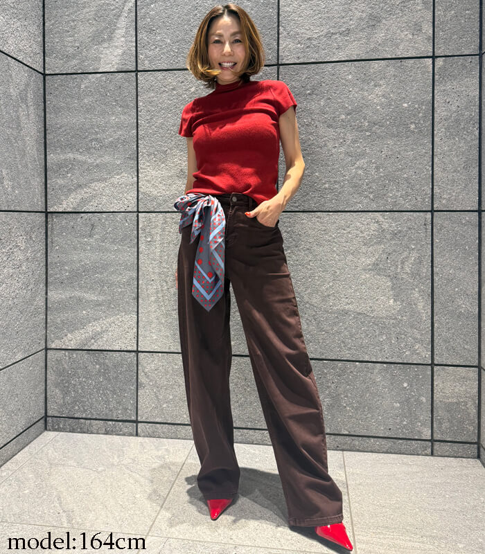 【DESERT ROSE】ハイネックフィットニットトップス★☆DSKT-16