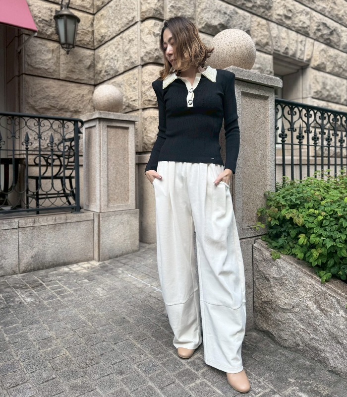 【LUGIVA】ポンチワイドカービーパンツ★☆102409