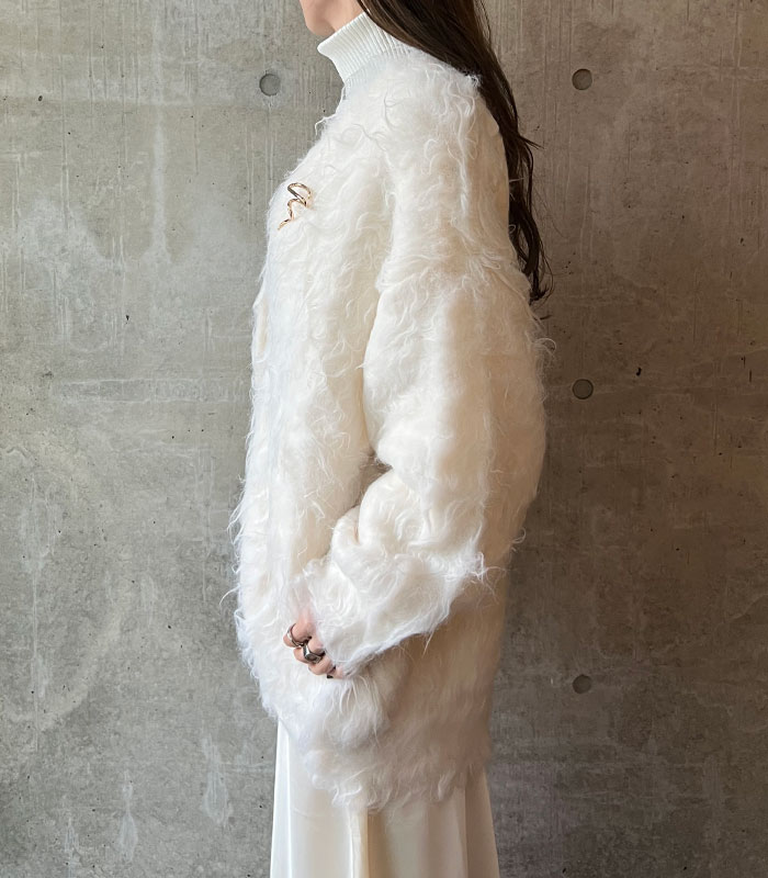 【SALE】【Desert Rose】ウェーブシャギーニットカーディガン▼☆PRKT-47061