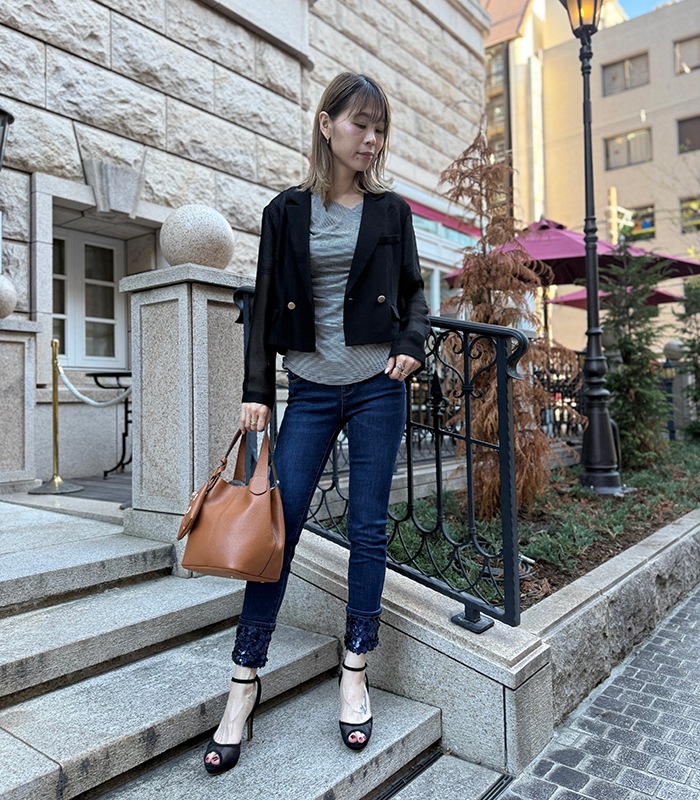 【RIPANI】ANNAレザートートバッグ(中)★☆7244OJ-ANNA